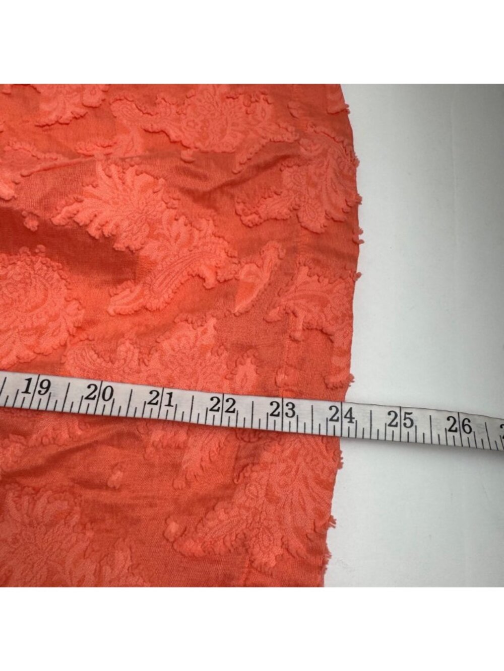 by Anthropologie Amber Ruffled Tank Top Coral Lrg Petite Flutter Sleeve Textured - Picture 7 of 11
